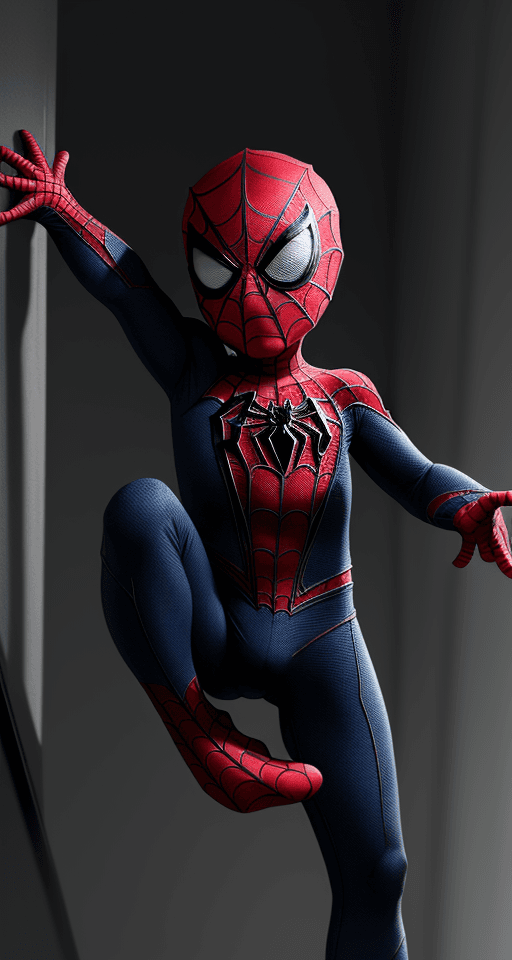 AI generated: Dramatic baby spiderman