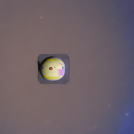 AI generated: A small spacecraft toward a universe full of stars, galaxies, and colorful planets. The desert is va...
