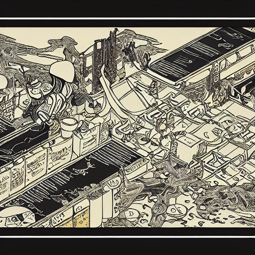 AI generated: ancient scroll diagram, bold shūji, chart, schematics, infographic, scientific, measurements, abstra...