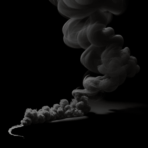 AI generated: Black background with smoke . And money laying on the ground