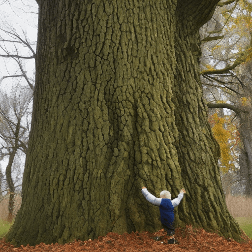 AI generated: Leo talks to the wise old oak tree, who explains that every leaf must let go eventually. The oak tre...