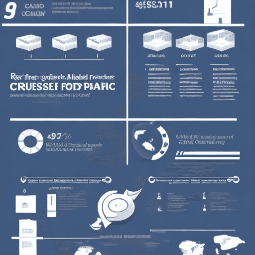 AI generated: Create a professional infographic illustrating our company’s global supply chain. Use our brand colo...