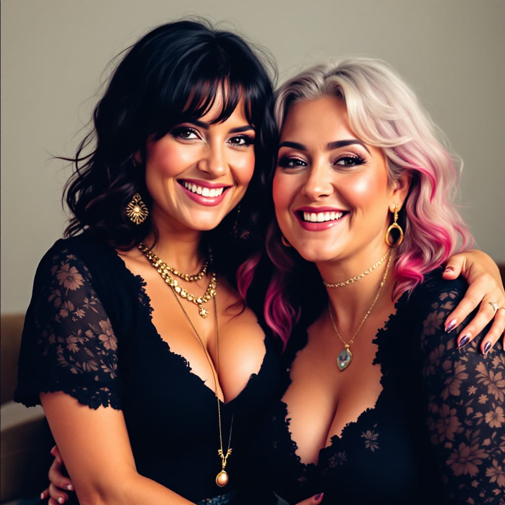 AI generated: Two lesbian aunty