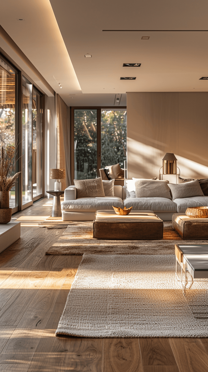 AI generated: photography, minimalism, front shot with eye level, full-frame DSLR camera, living room, the color o...
