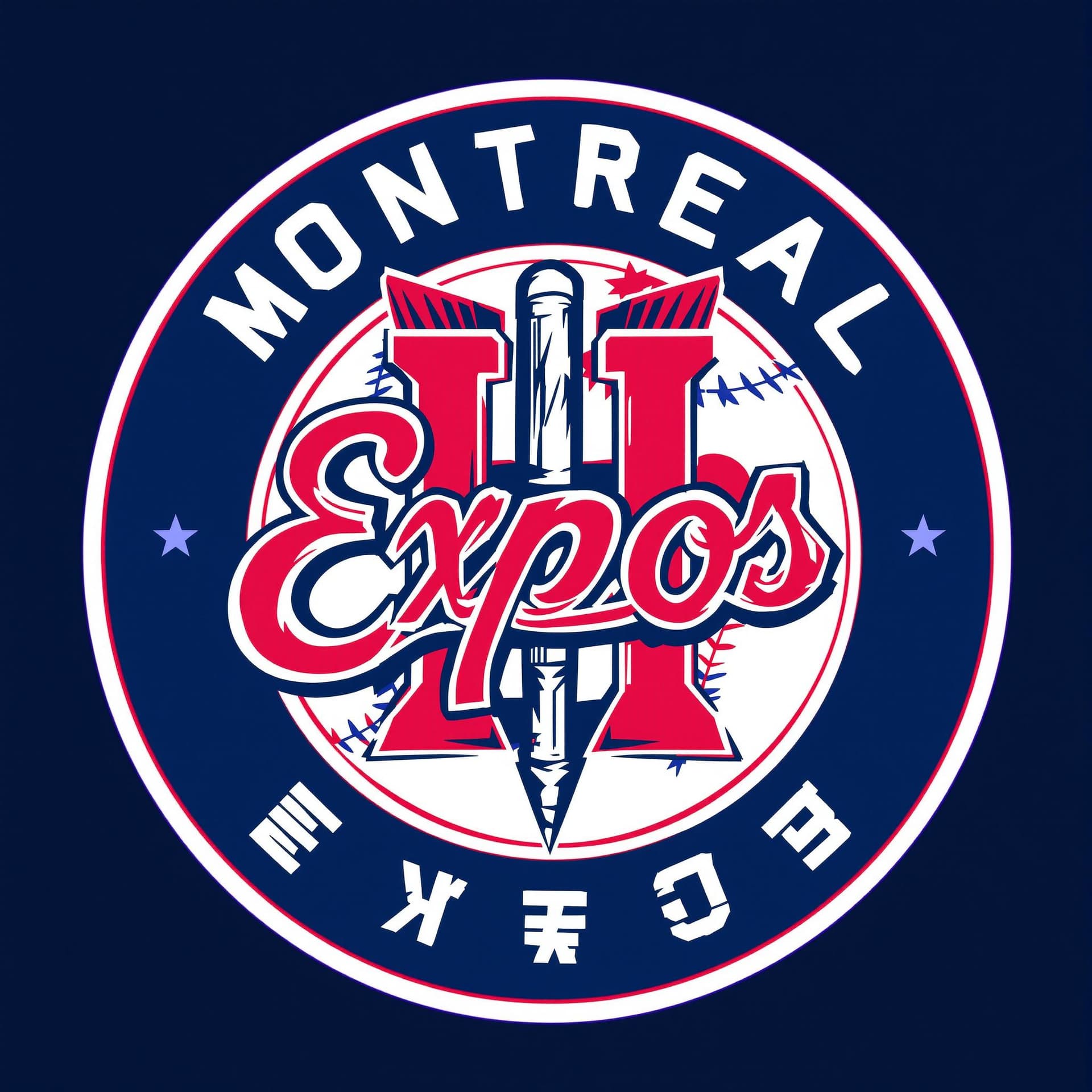 AI generated: Design a new logo of Montreal Expos using modern and throwback influences, ultra realistic in detail...