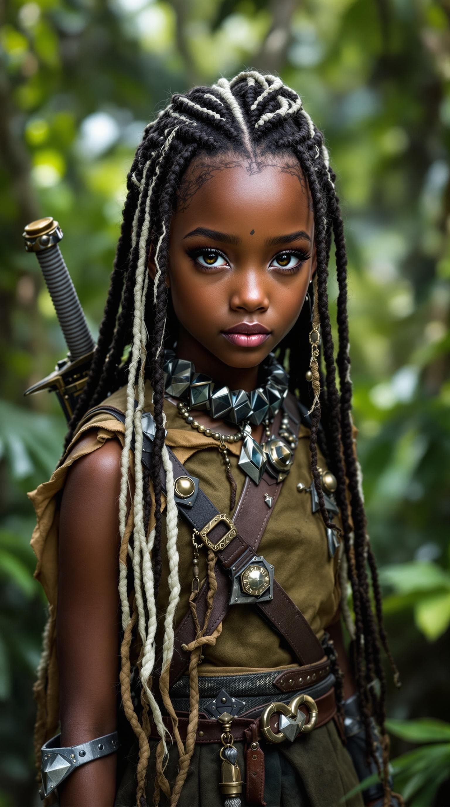 AI generated: a professional photo of a exceptionally of the most beautiful Bahamian girl in the world, (age 11), ...