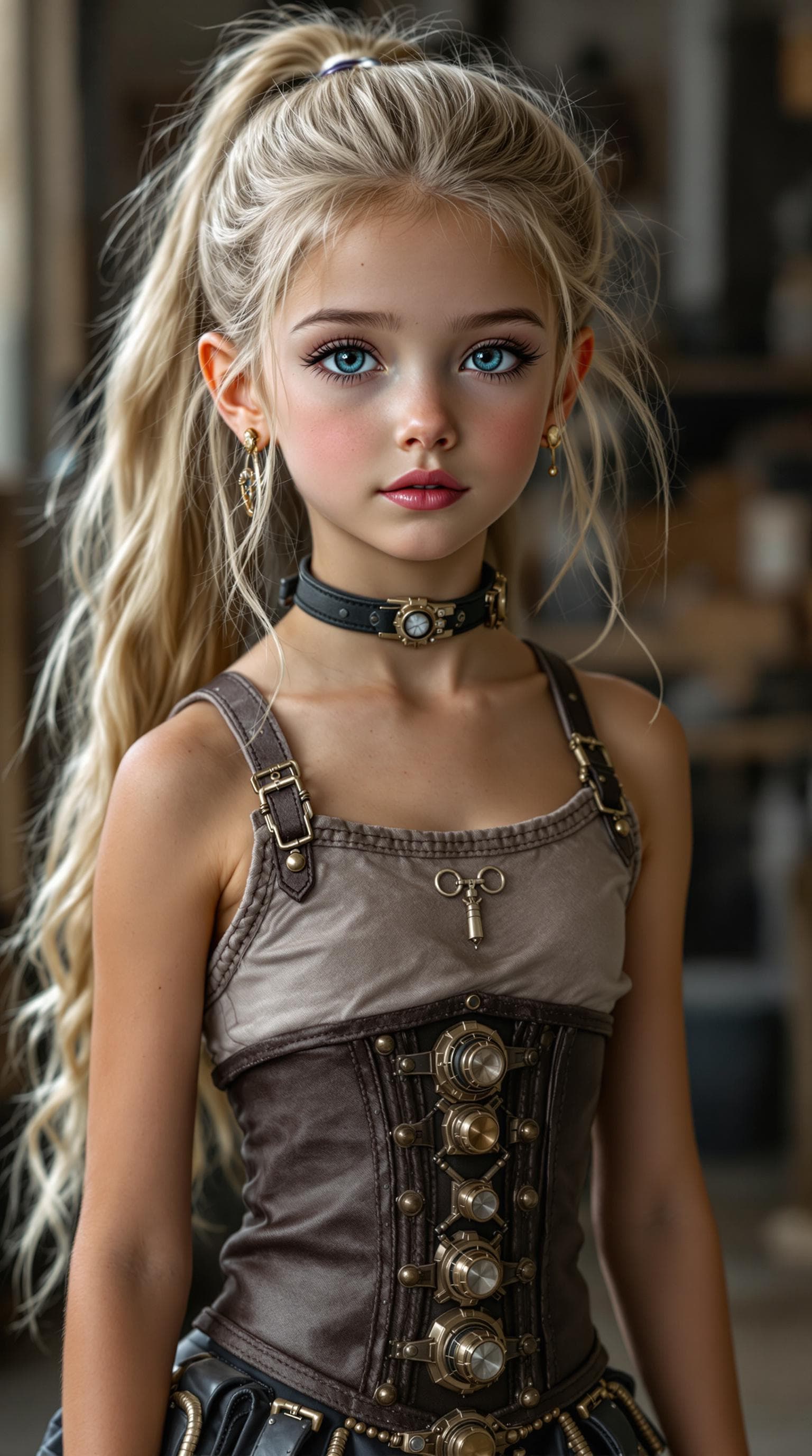 AI generated: a professional photo of a exceptionally beautiful girl in the world (age 7), (seven year old), highl...