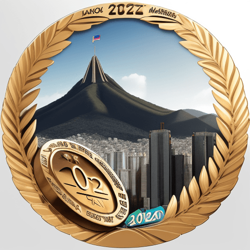 AI generated: Create a medal that captures the unique essence of the marathon competition in Caracas in 2024! The ...