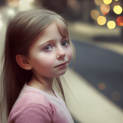 AI generated: ((little girl:1.5, 10 years old, child girl, professional angle, bokeh:1.2, Photo taken with iPhone,...