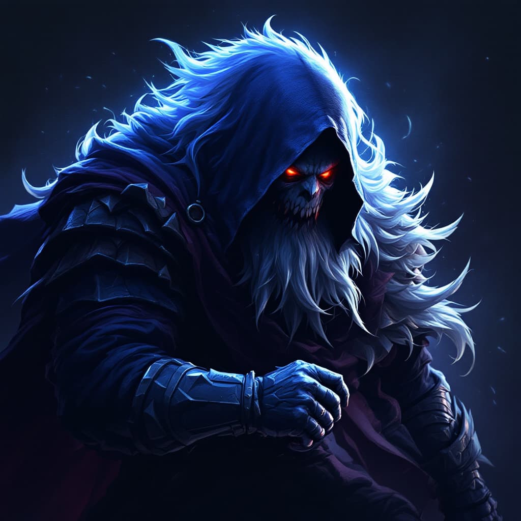 AI generated: 3d gaming logo chaos character war fighter 