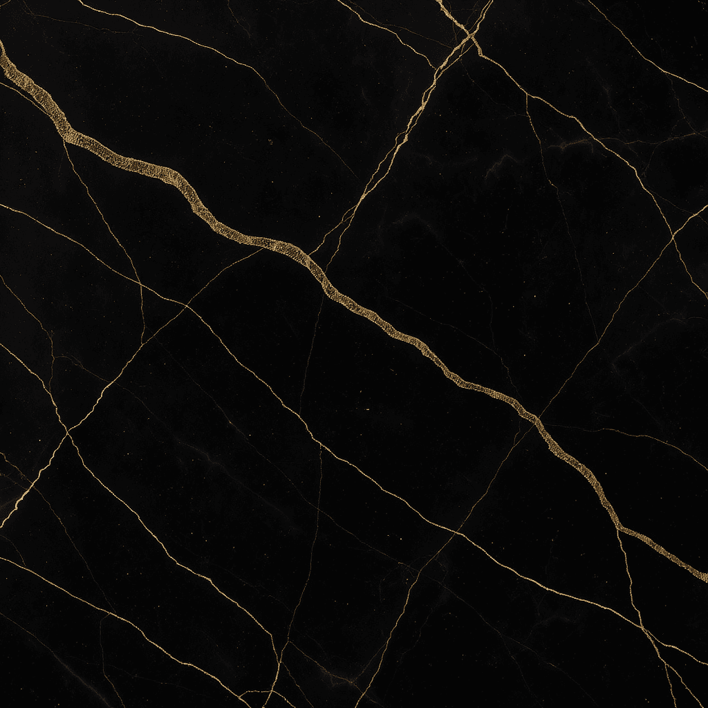 AI generated: A seamless black marble texture with elegant gold veins and subtle depth. Clean, luxurious, and mini...