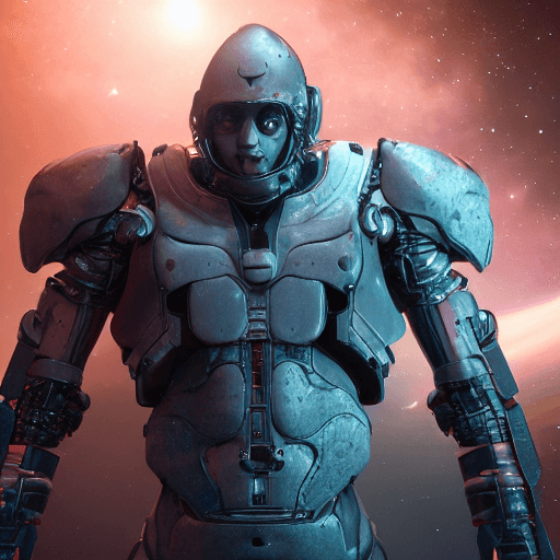 AI generated: character design, photo realistic, Titan in outer space, trending on artstation, insanely detailed, ...
