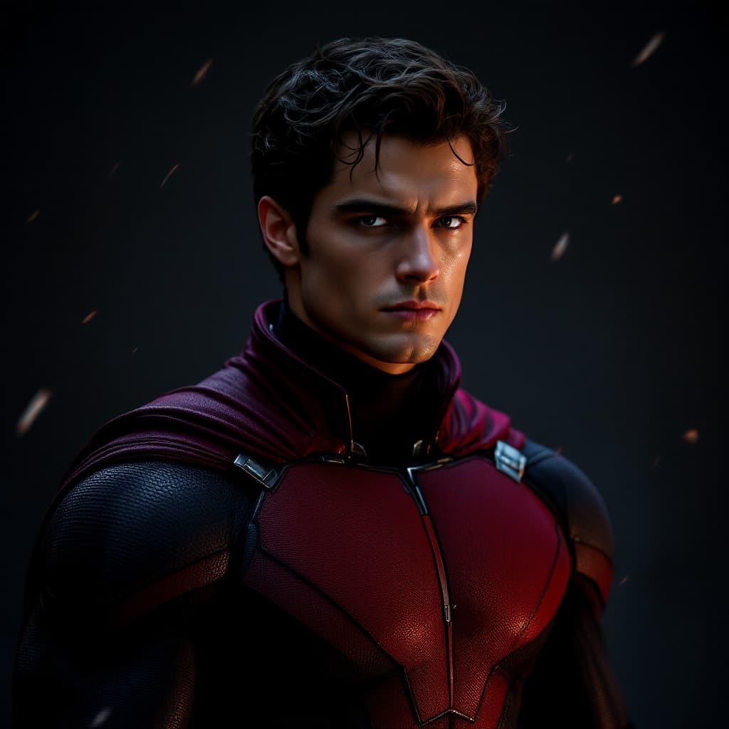 AI generated: Craft a high-resolution portrait of a young Henry Cavil staring as The Sentry from Marvel Comics. We...