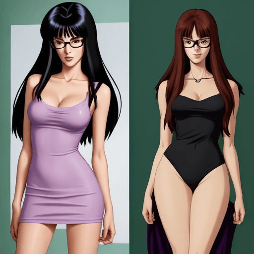AI generated: Daria Morgendorffer the main character of the animated series Daria, serious expression, very excite...