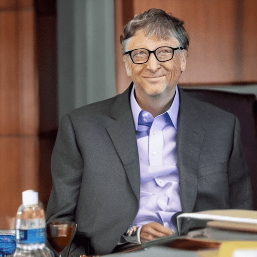 AI generated: photo of if billgates is poor 