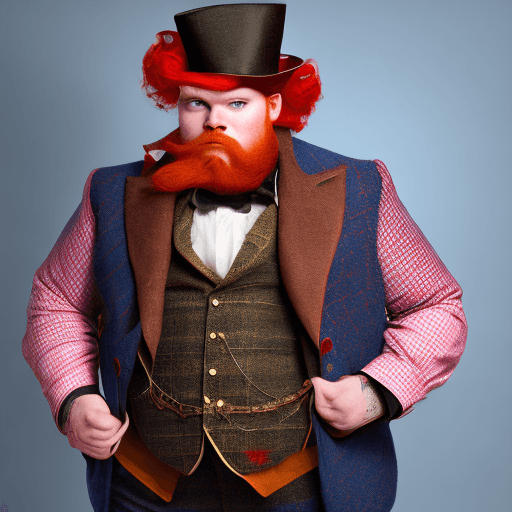 AI generated: Ultra high resolution photography of a Victorian Steampunk male beast tamer named Maximus dressed in...