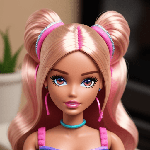 AI generated: BARBIE QUE TENGA CABEZA DE PERRO 