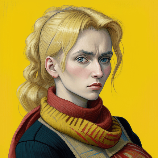 AI generated: Eteri Chalandziya in the style of vincent van gogh, portrait, aggresive, extreme detail, anime, wear...