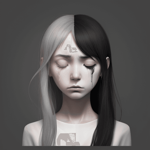 AI generated: emotions, sad person, experiences grey background --ar 71:129 --stylize 750 --v 6