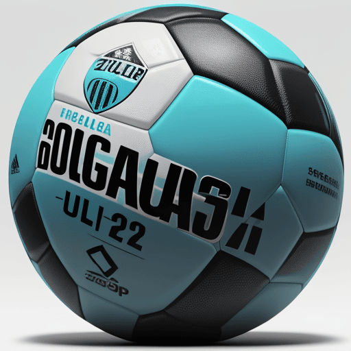 AI generated: Photo of a ultra realistic a soccer ball 8.65 pulgadas (22 cm) y una circunferencia de 27-28 pulgada...