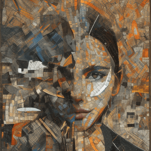 AI generated: collage on the cover of a book, in the style of large-scale paintings, 20th century art, fragmented,...
