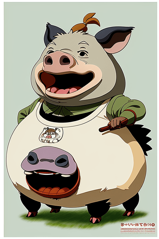 AI generated: artwork by Stan Sakai, style Studio Ghibli,
anthropomorphic wild pig, cooker, anime