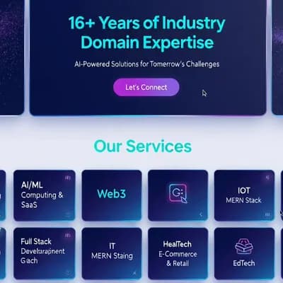 AI generated video: build prompt for build a Software Company Landing page with all service and lets connect us, case st...