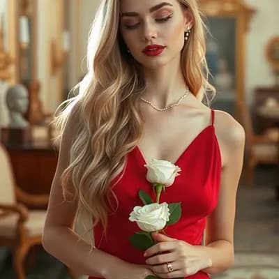 AI generated video: "A high-resolution full-height vertical fashion portrait photograph captured with a Sony A1 and 120m...