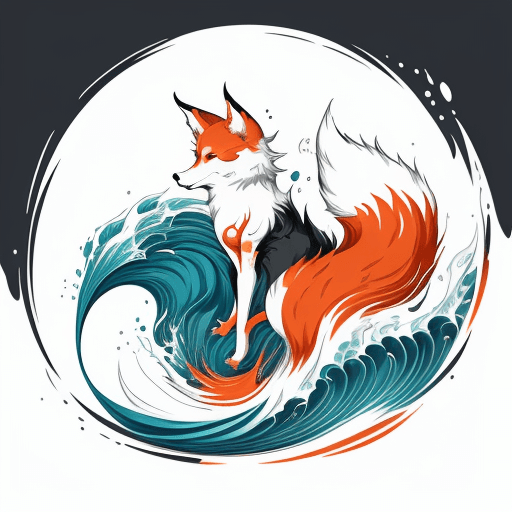 AI generated: kitsune tattoo design, kitsune, neo traditional tattoo style, 2D, planar vector, character design, T...