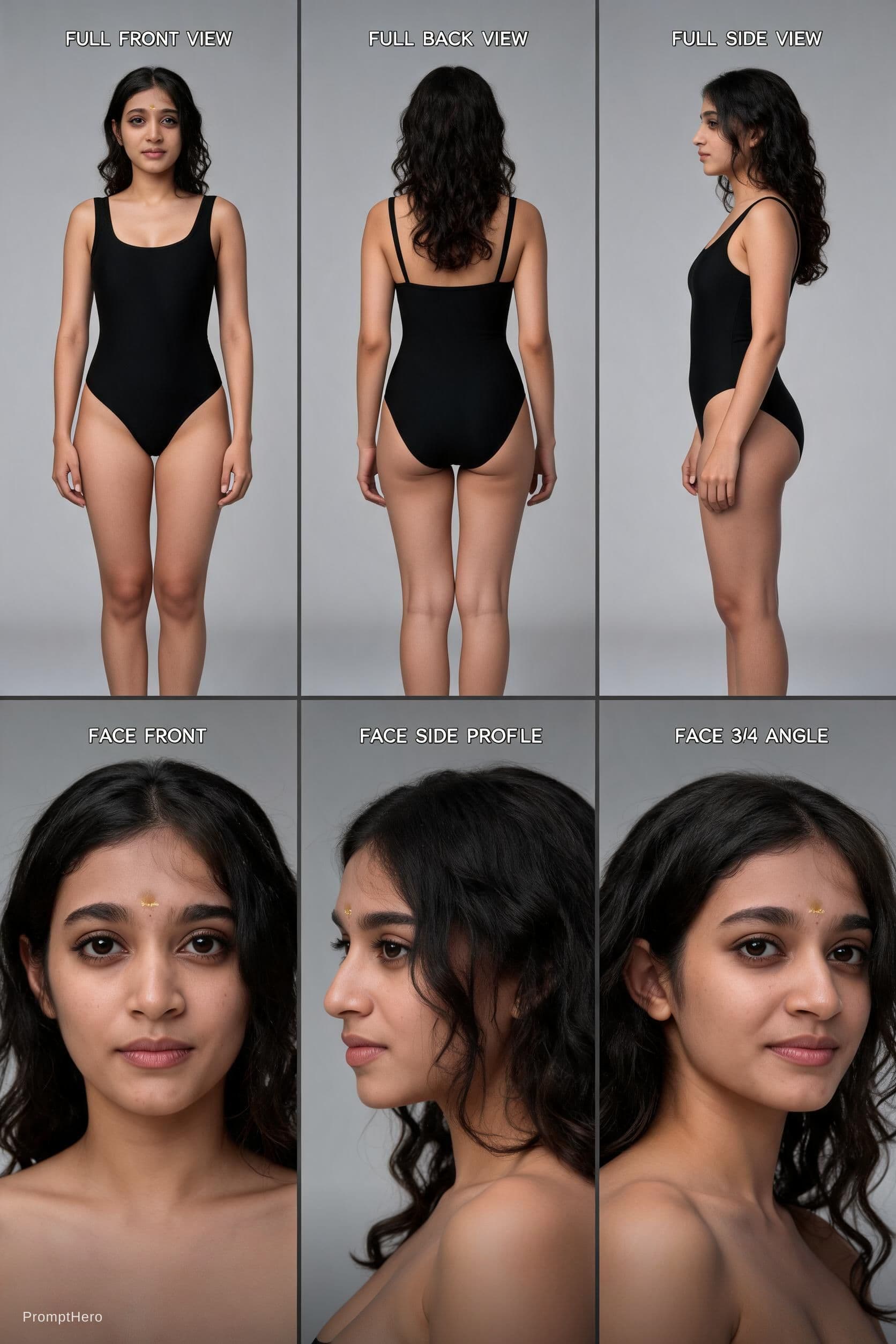 AI generated: Skin must be clean and flawless: no tattoos, no scars, no marks, no blemishes.
Wearing a minimal bik...