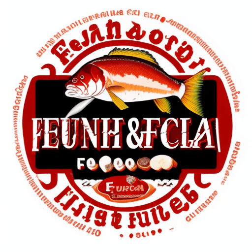 AI generated: logo food, meat and fish. with text "Fuengirola Food"
