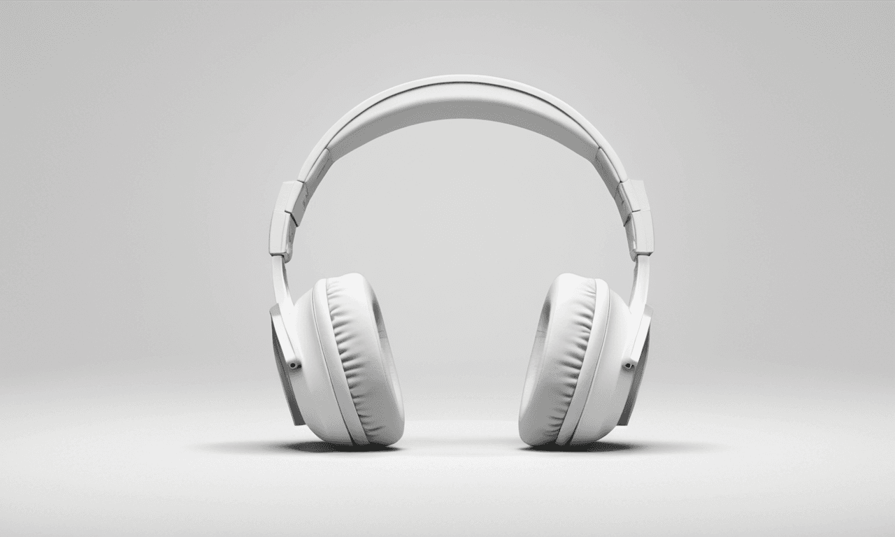 AI generated: a white headphone, an ambient occlusion render, inspired by Carl Gustaf Pilo, featuring brains, neur...