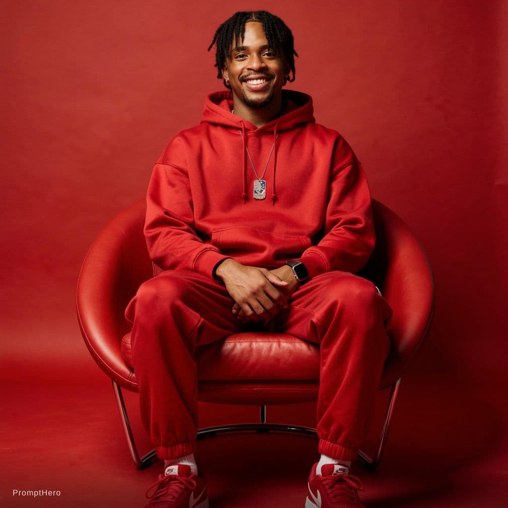 AI generated: Portrait professionnel ultra-réaliste d’un jeune homme noir athlétique 22ans, dreadlocks mi-longs no...