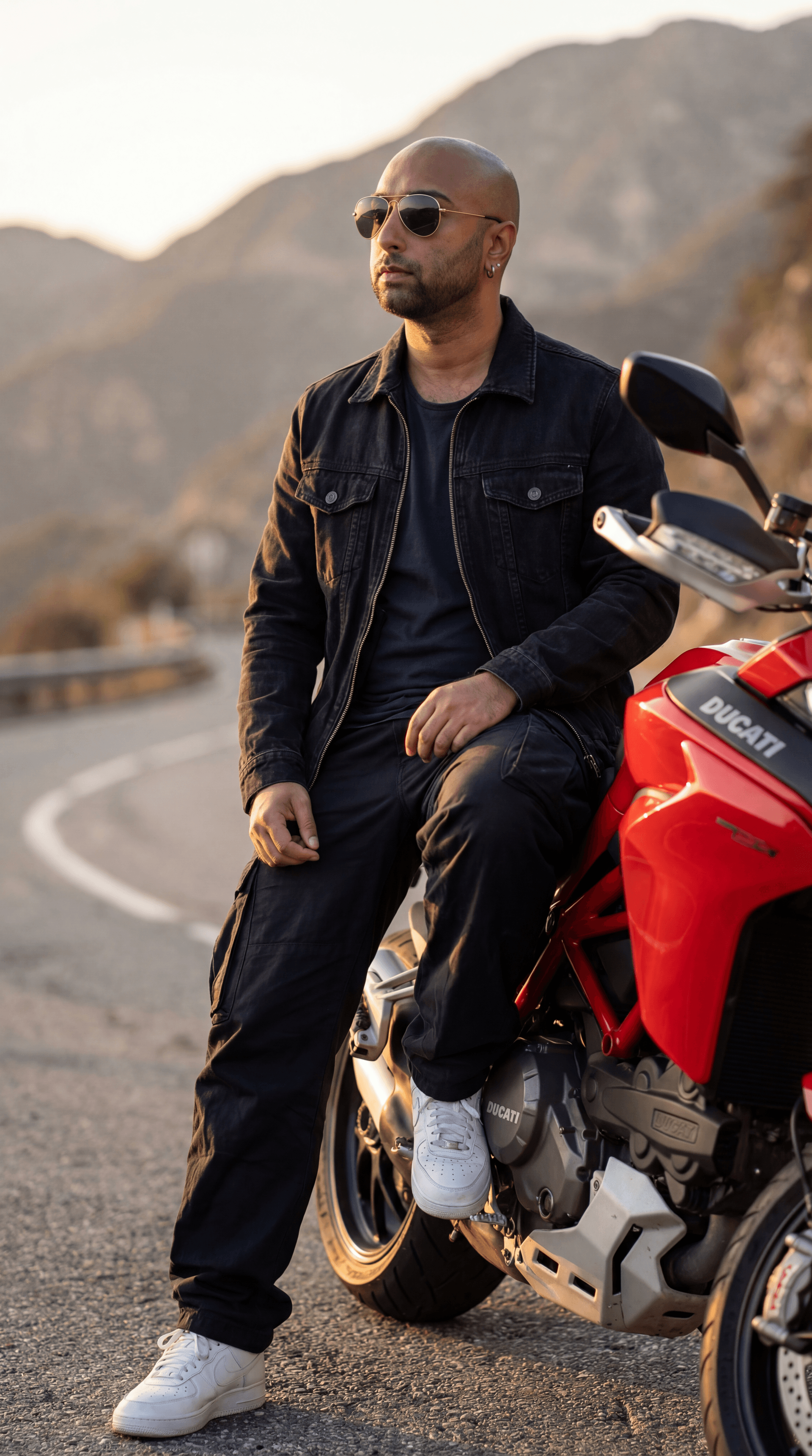 AI generated: 
Ultra-realistic full-body cinematic shot of  a stylish young man with a lean physique (around 57 kg...