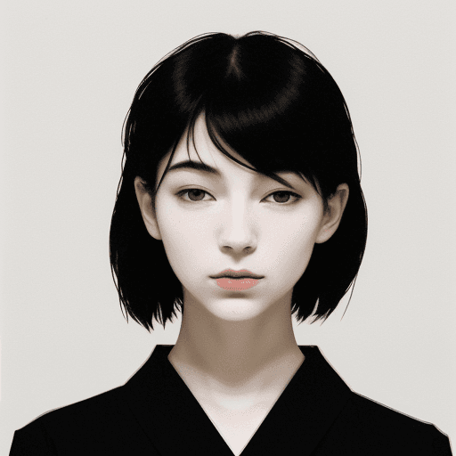 AI generated: blurry image of a girl, in the style of minimalist beauty, androgynous, light black, mote kei, seren...