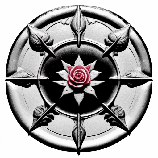 AI generated: wax seal with a rose, isolated on white, in the style of brian mashburn, jean-andré rixens, marjane ...