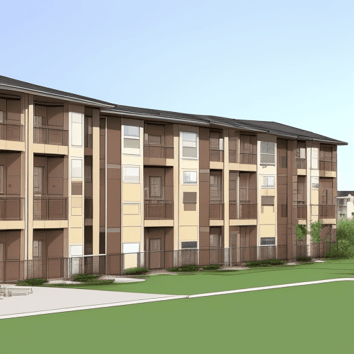 AI generated: Sample Sketch of a Residential Complex with a Social Behavior Model for More Communication of Reside...
