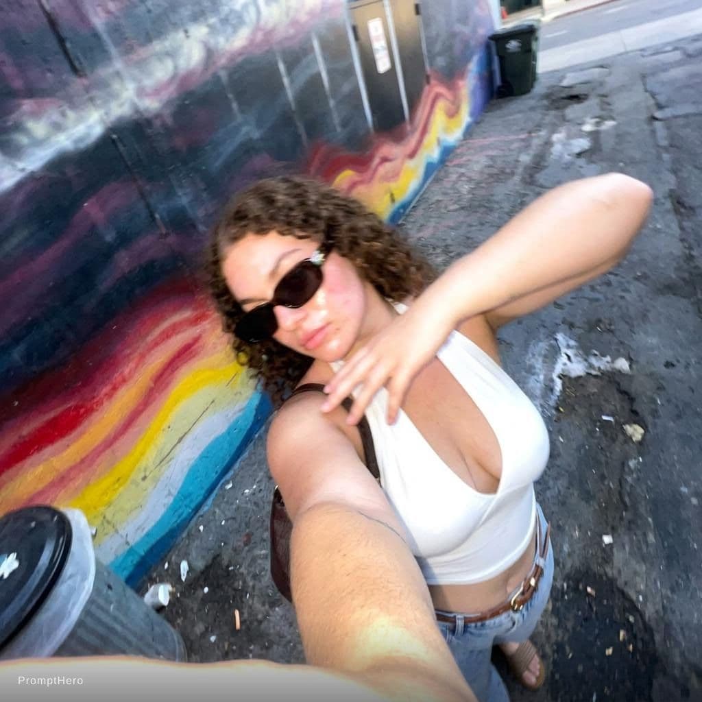 AI generated: Using the uploaded reference photo, create a standard iPhone selfie with flash. There's no clear sub...