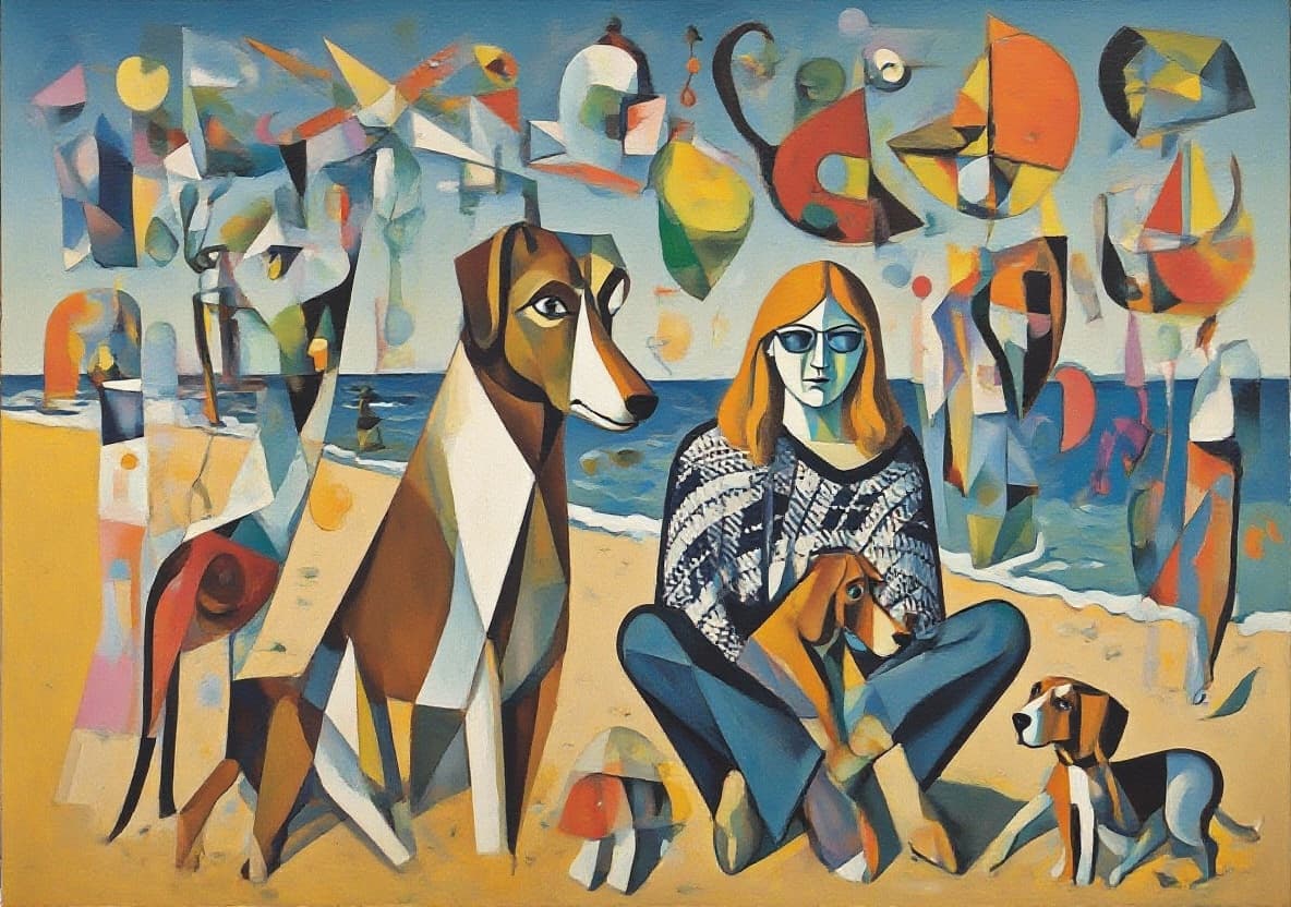 AI generated: psychedelic, simplistic, surreal.surrealist painting by Pablo Picasso, striking and beautiful images...