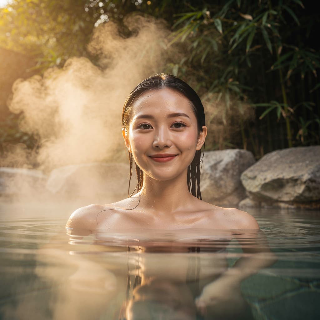 AI generated: A highly detailed, photorealistic, cinematic close-up shot of a beautiful young East Asian woman par...