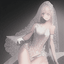 AI generated: Modelshoot style portrait, Single girl, Solo, bride, (highres:1.2), (pixiv:1.1), (ligne claire:1.2),...