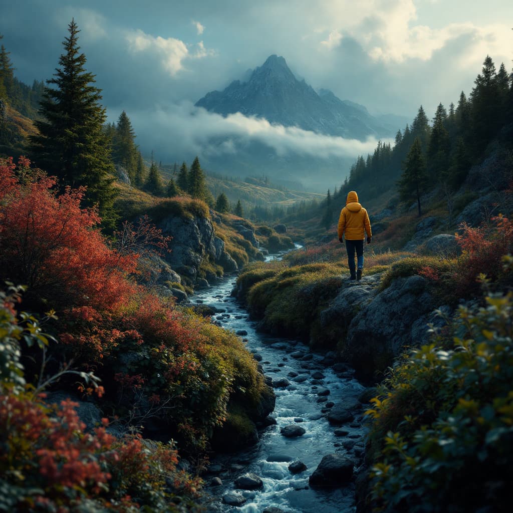 AI generated: Humans x nature 8k , double exposer 
