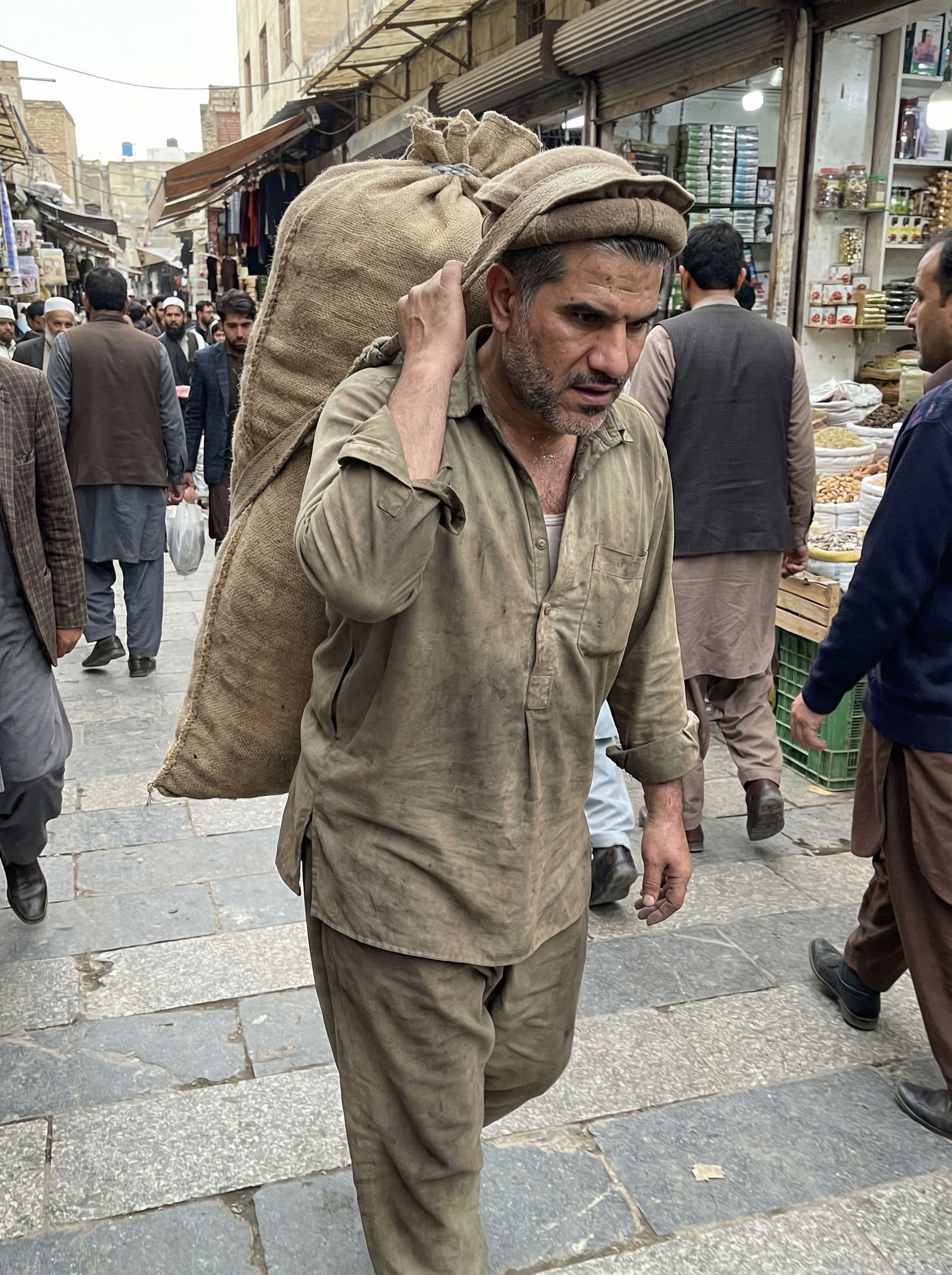 AI generated: در کسوت حمال