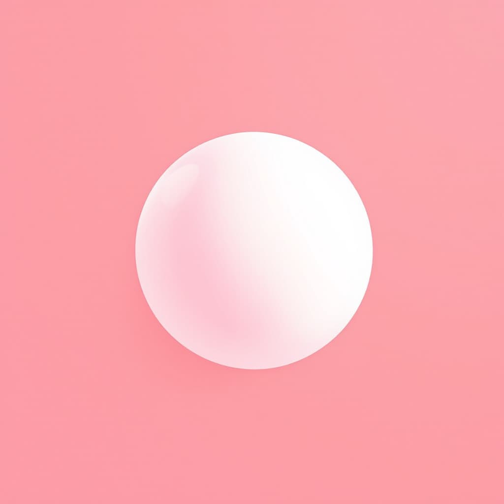 AI generated: a white circle for animation videos, like a ball
