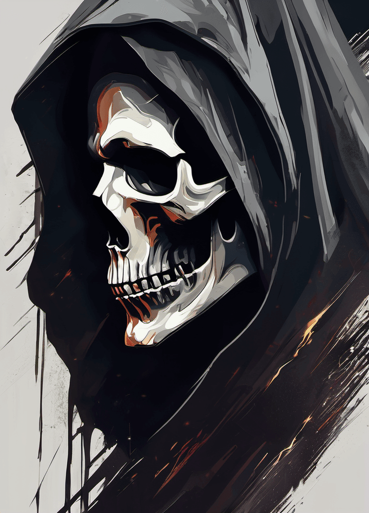 AI generated: portrait of a Grim Reaper, expressionism, gloomy, epic scene, majestic, emotionally profound, horror...