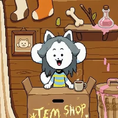 AI generated video: Animate this exact Undertale-style pixel art scene as a smooth looping 8-second idle animation, stri...
