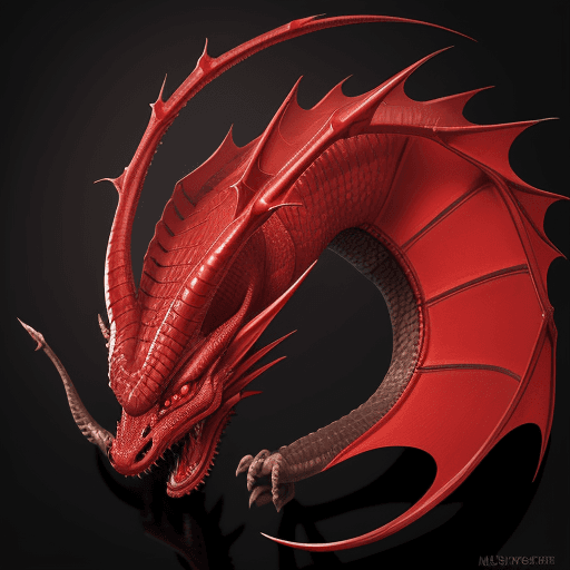 AI generated: red dragon
