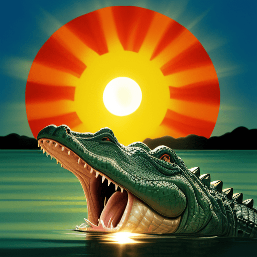 AI generated: the crocodile swallowed our sun