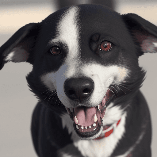 AI generated: perro de raza peligrosa con cara de enfadado salibando y con grandes colmillos ojos ensangrentados  ...