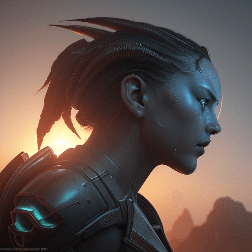 AI generated: Photo of a ultra realistic starcraft, dramatic light, pale sunrise, cinematic lighting, battered, lo...